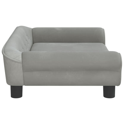 Divano per Bambini Grigio Chiaro 70x45x26 cm in Velluto