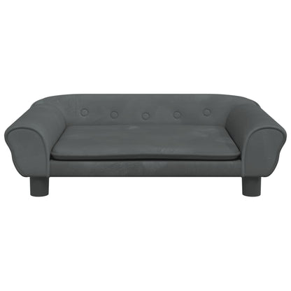 Divano per Bambini Grigio Scuro 70x45x26 cm in Velluto