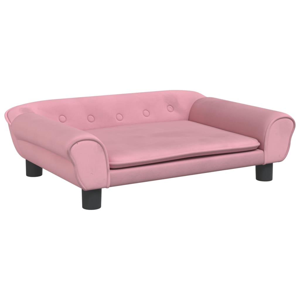 Divano per Bambini Rosa 70x45x26 cm in Velluto