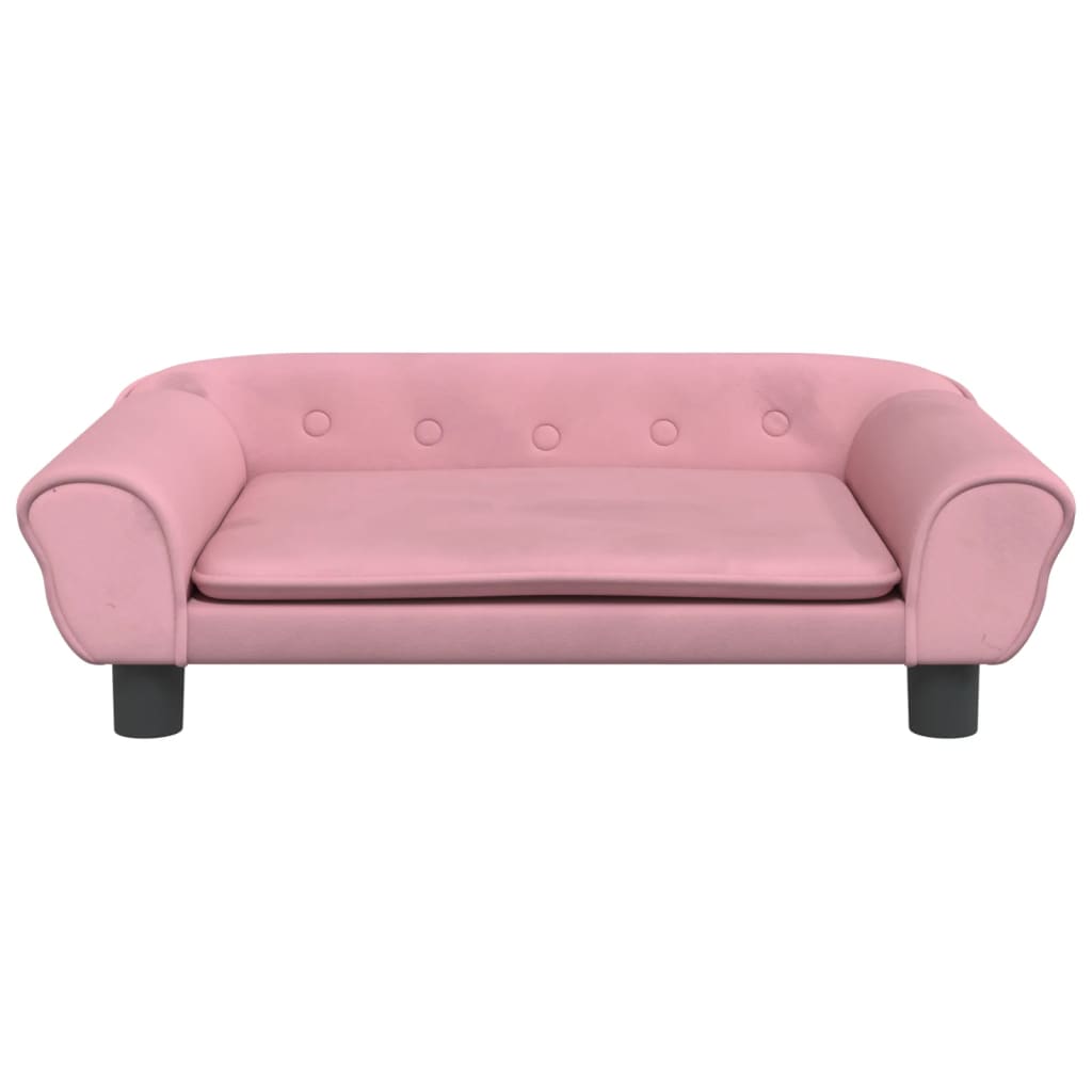 Divano per Bambini Rosa 70x45x26 cm in Velluto
