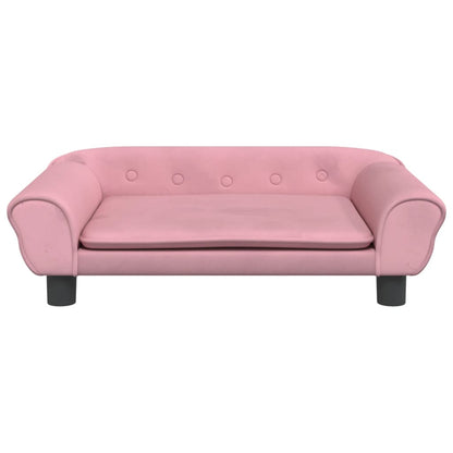 Divano per Bambini Rosa 70x45x26 cm in Velluto