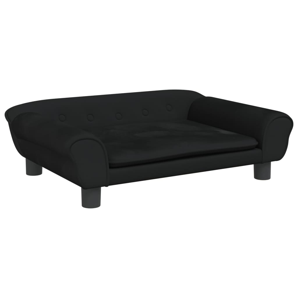 Divano per Bambini Nero 70x45x26 cm in Velluto