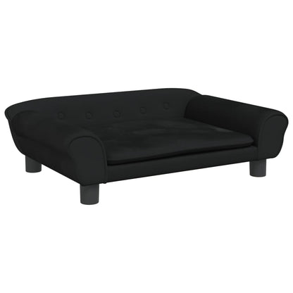 Divano per Bambini Nero 70x45x26 cm in Velluto