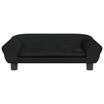 Divano per Bambini Nero 70x45x26 cm in Velluto