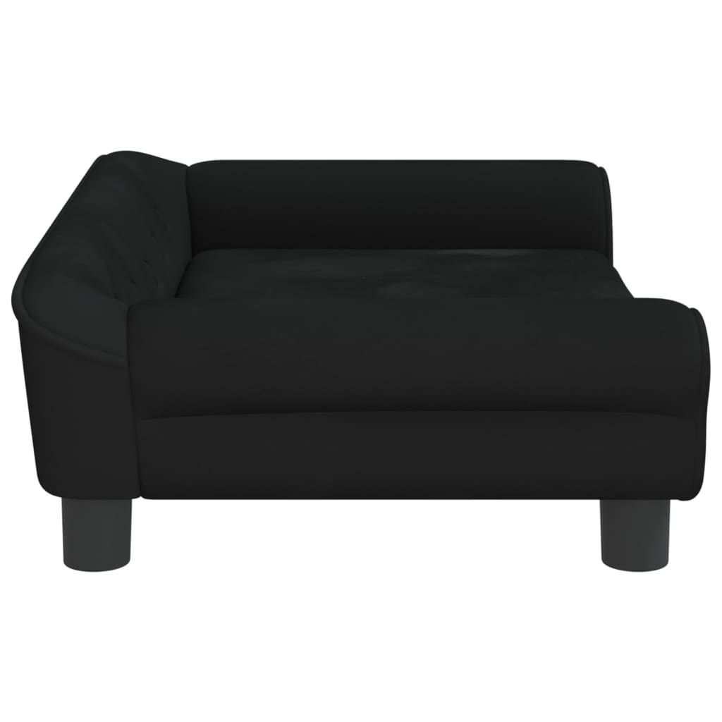 Divano per Bambini Nero 70x45x26 cm in Velluto