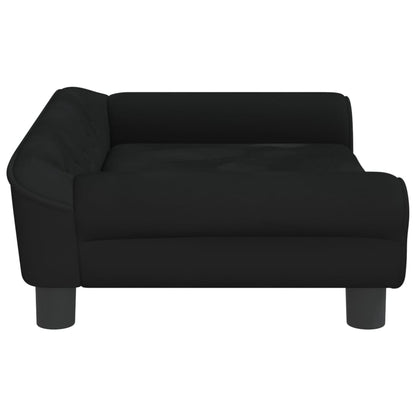 Divano per Bambini Nero 70x45x26 cm in Velluto