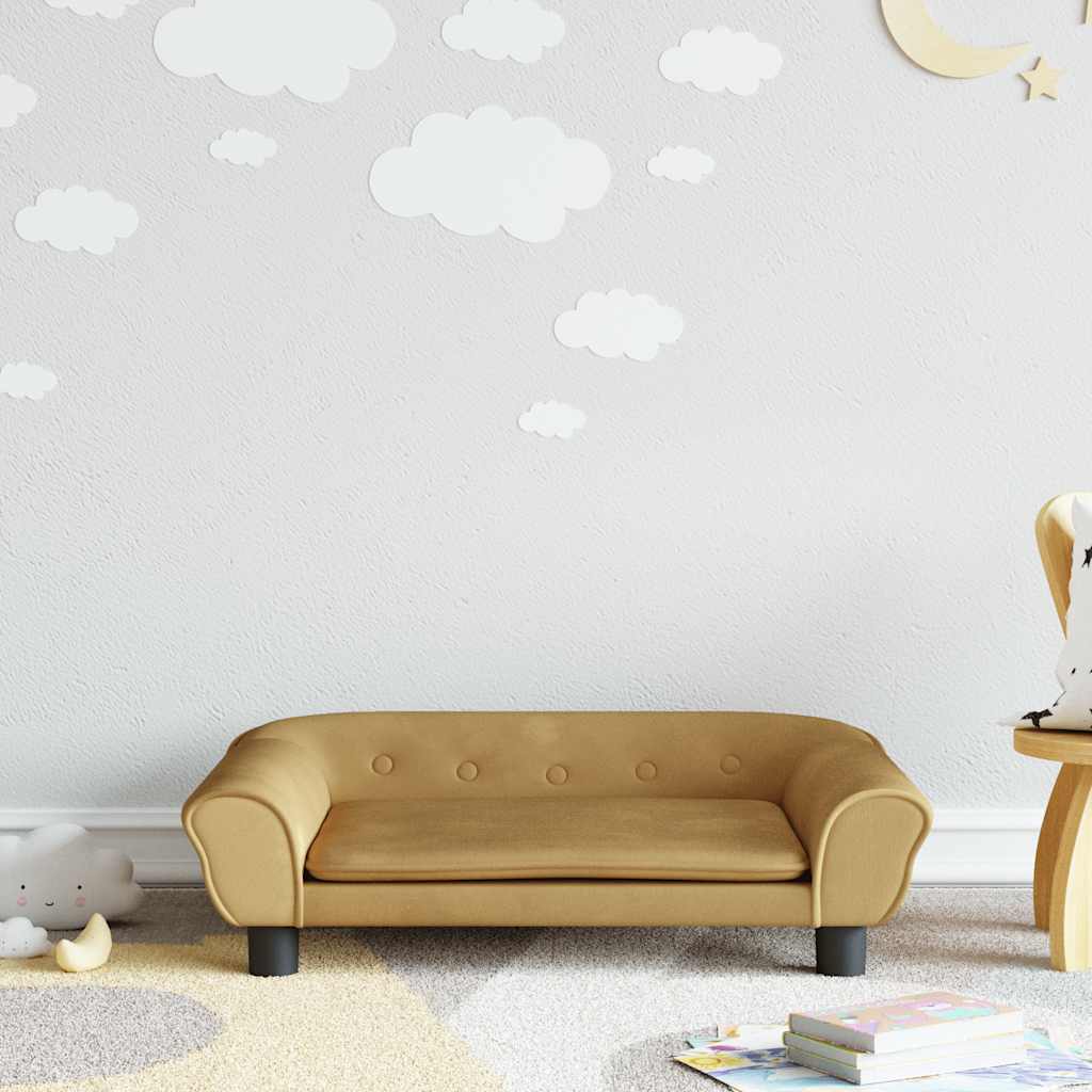 Divano per Bambini Marrone 70x45x26 cm in Velluto