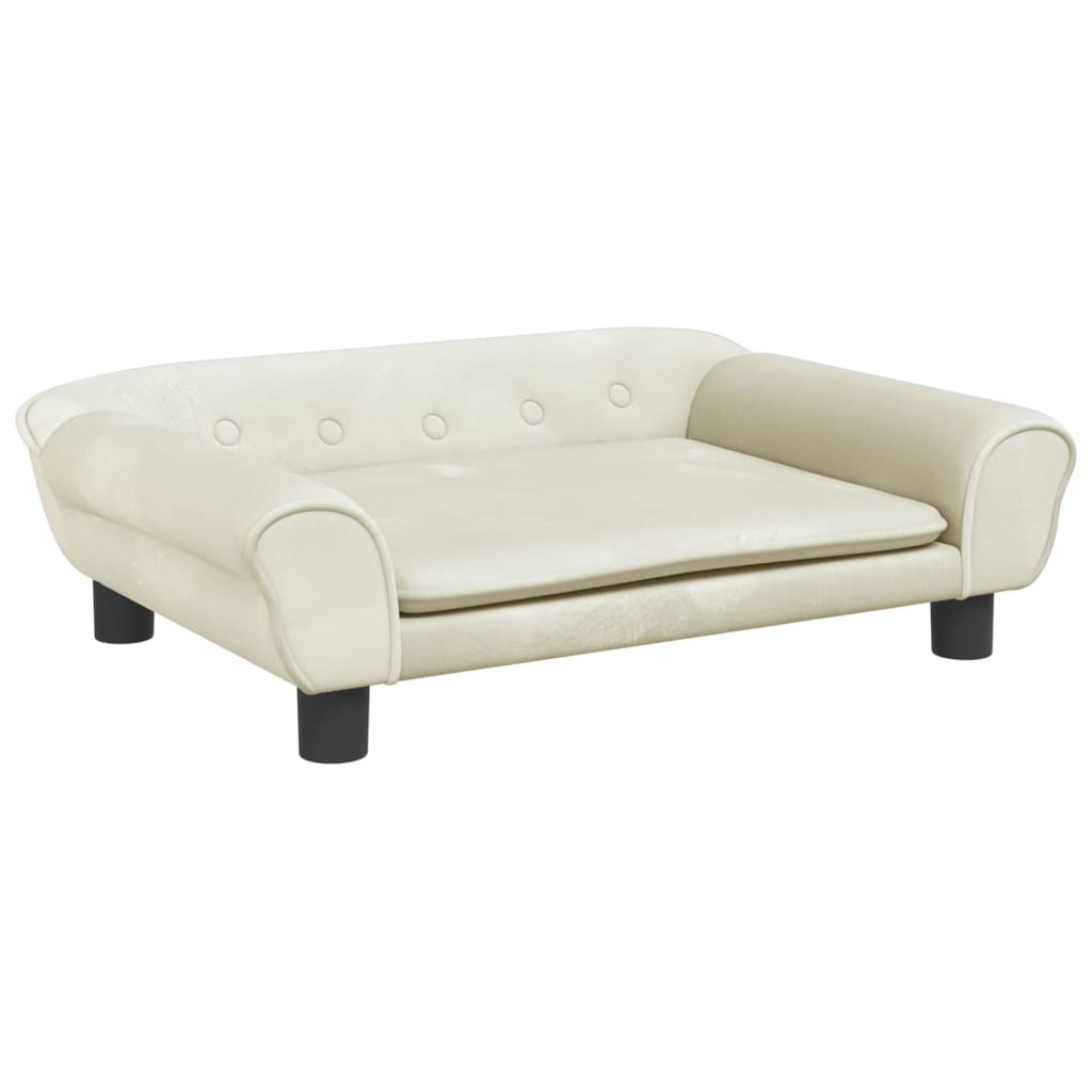Divano per Bambini Crema 70x45x26 cm in Velluto
