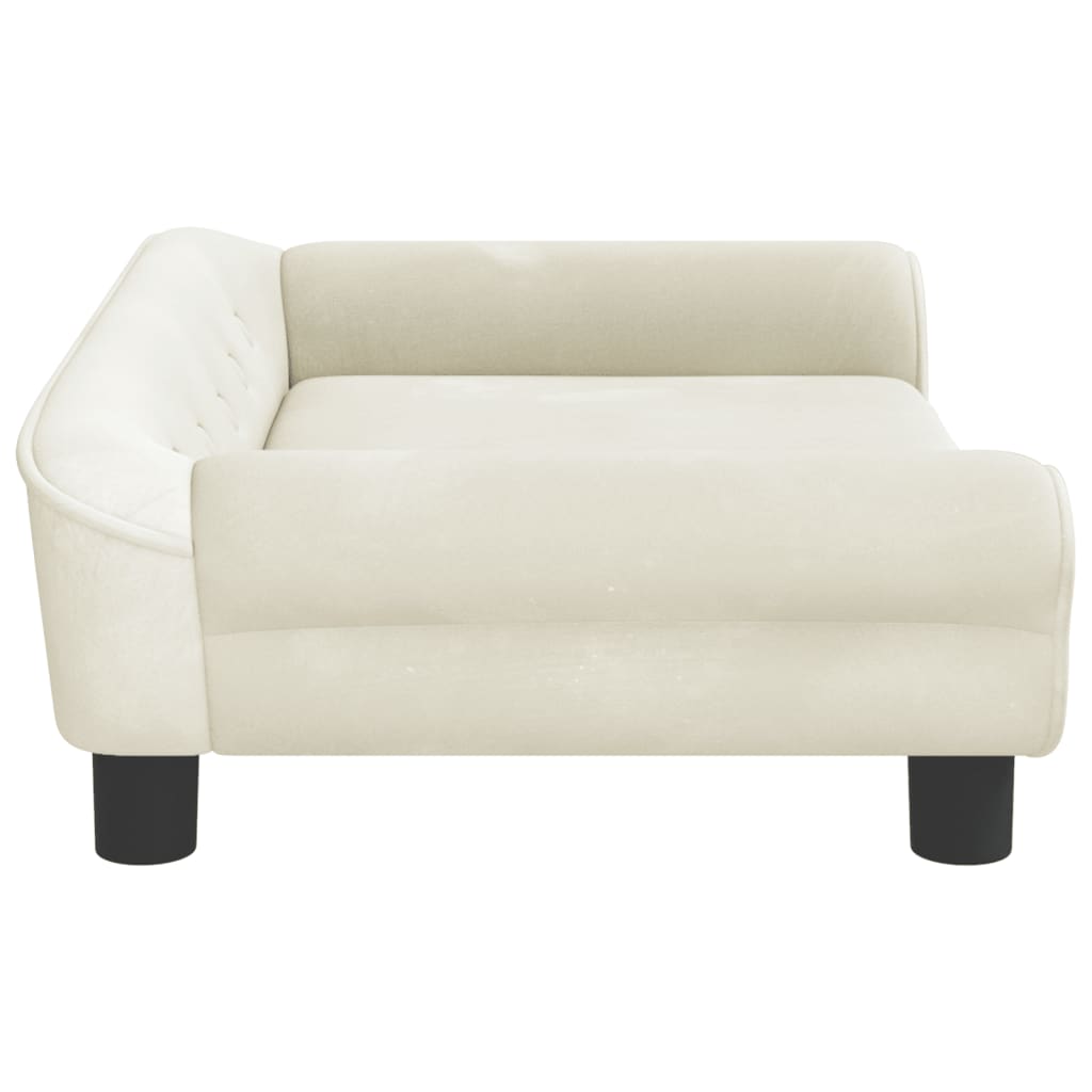 Divano per Bambini Crema 70x45x26 cm in Velluto