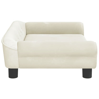 Divano per Bambini Crema 70x45x26 cm in Velluto