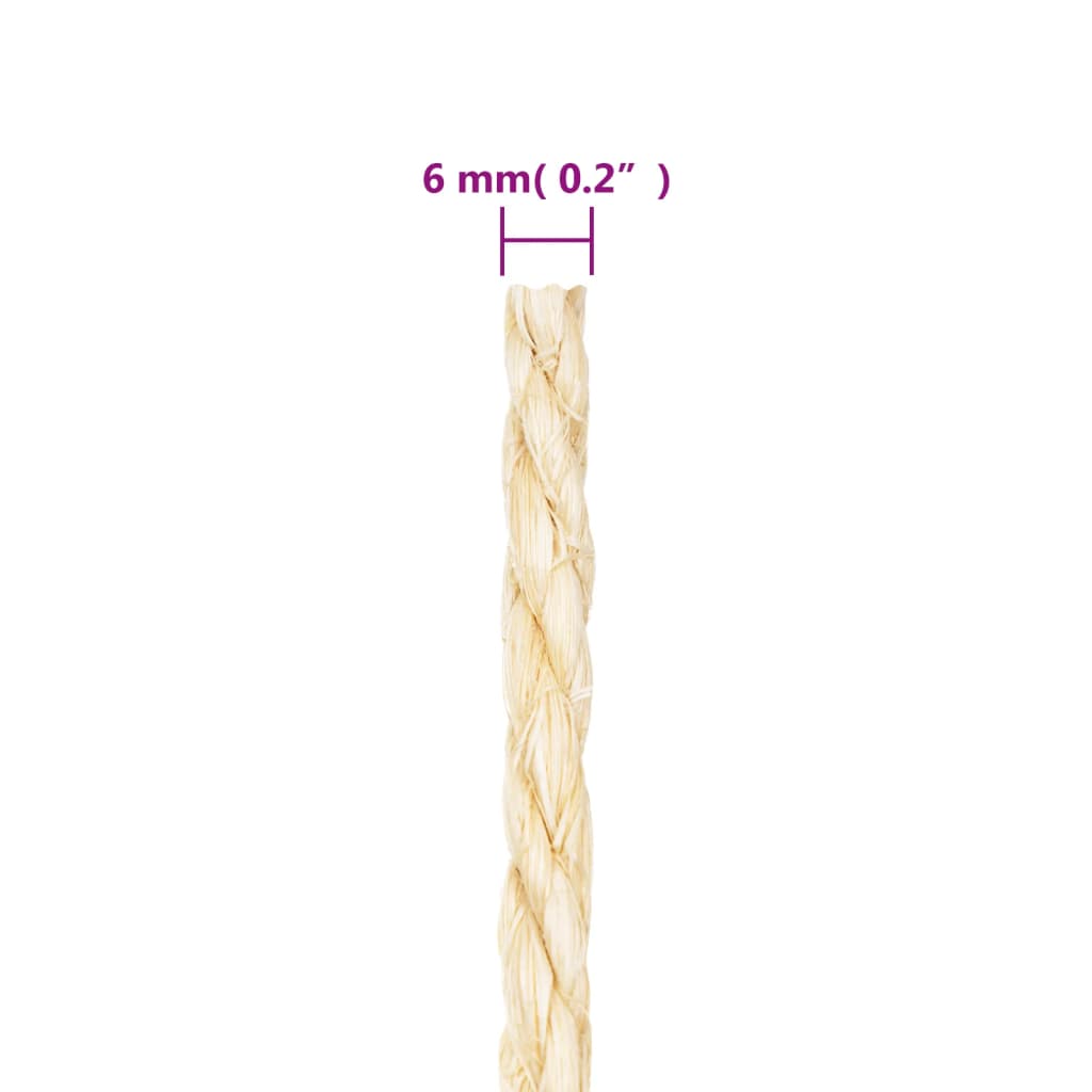 Corda in Sisal 100% 6 mm 25 m