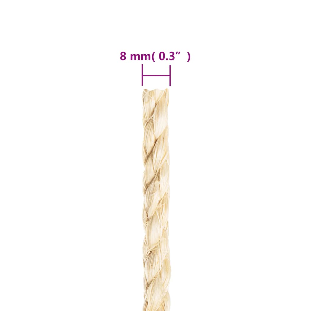 Corda in Sisal 100% 8 mm 25 m