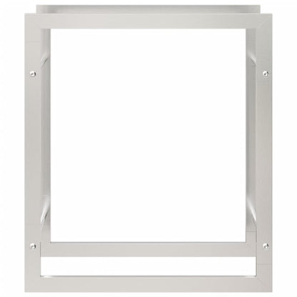 Portalegna 50x28x56 cm in Acciaio Inossidabile