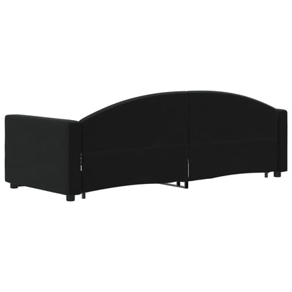 Divano Letto con Letto Estraibile Nero 80x200 cm in Velluto