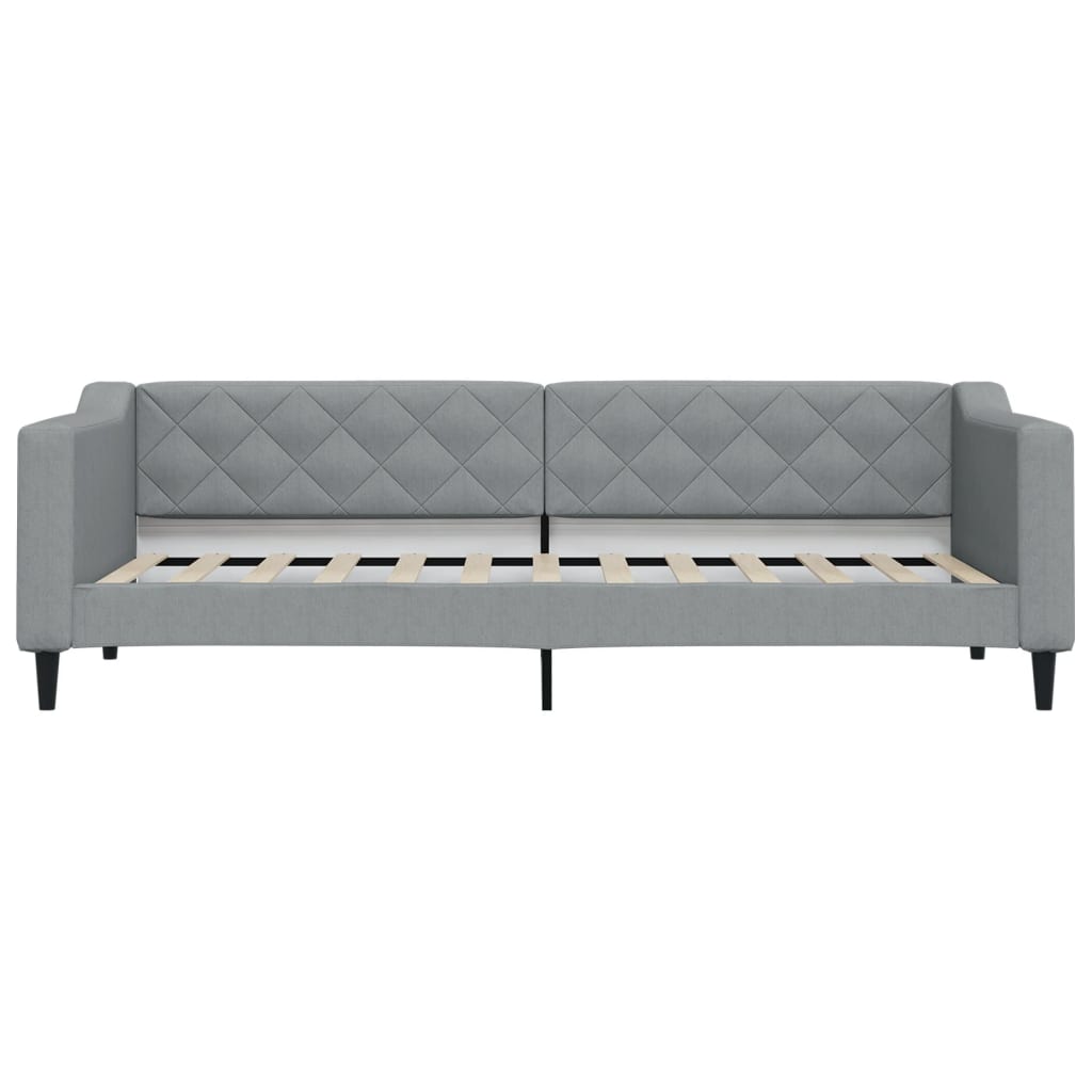 Divano Letto con Letto Estraibile Grigio Chiaro 80x200 Tessuto