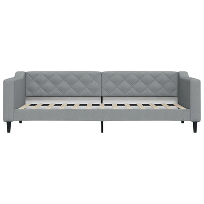 Divano Letto con Letto Estraibile Grigio Chiaro 80x200 Tessuto