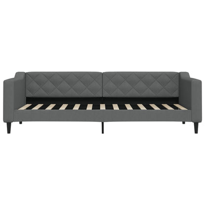 Divano Letto con Letto Estraibile Grigio Scuro 80x200 Tessuto