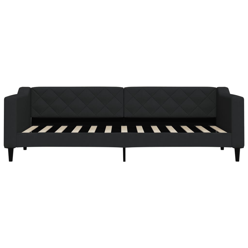 Divano Letto con Letto Estraibile Nero 80x200 Tessuto
