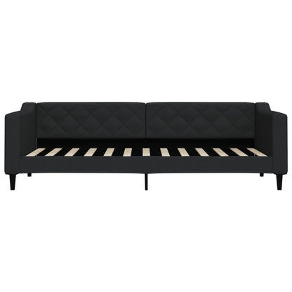 Divano Letto con Letto Estraibile Nero 80x200 Tessuto