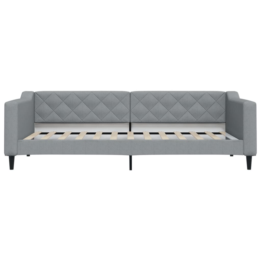Divano Letto con Letto Estraibile Grigio Chiaro 90x200 Tessuto