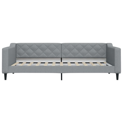 Divano Letto con Letto Estraibile Grigio Chiaro 90x200 Tessuto