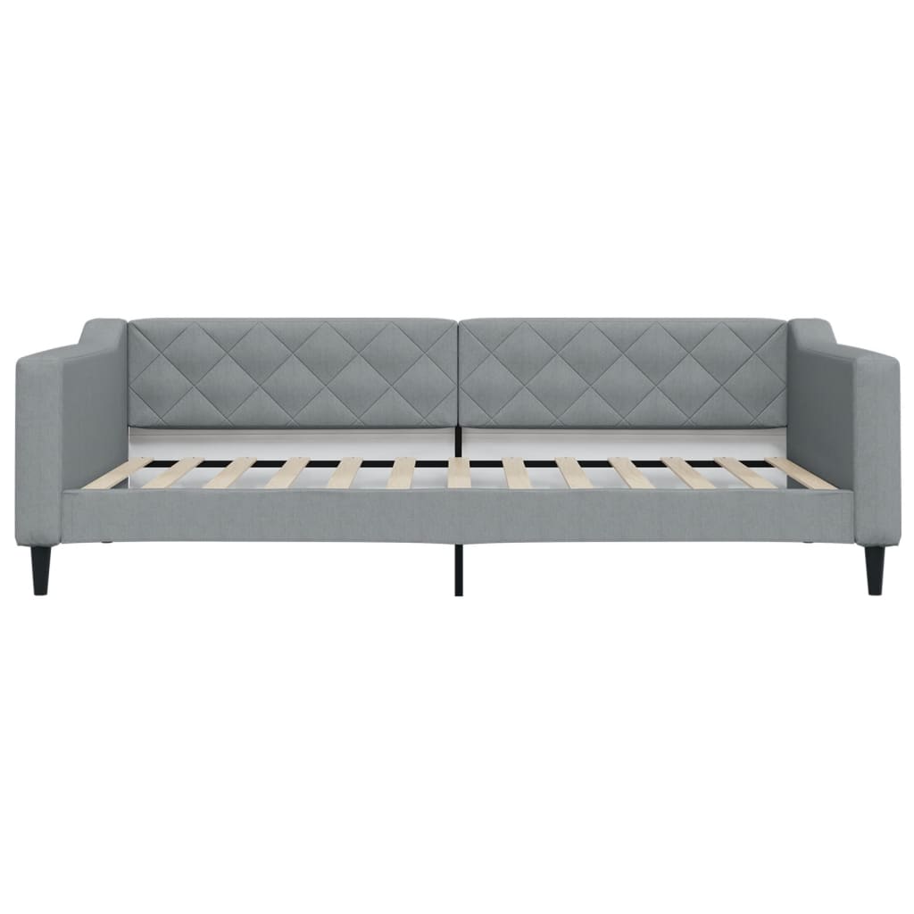 Divano Letto con Letto Estraibile Grigio Chiaro 100x200 Tessuto