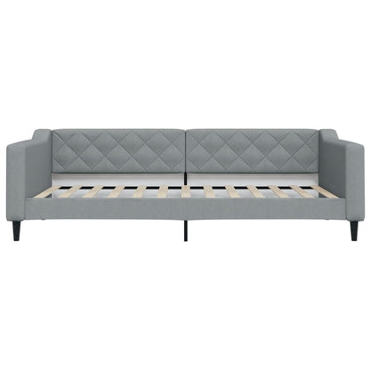 Divano Letto con Letto Estraibile Grigio Chiaro 100x200 Tessuto