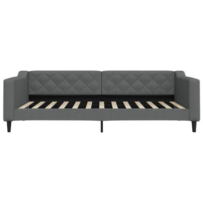 Divano Letto con Letto Estraibile Grigio Scuro 100x200 Tessuto