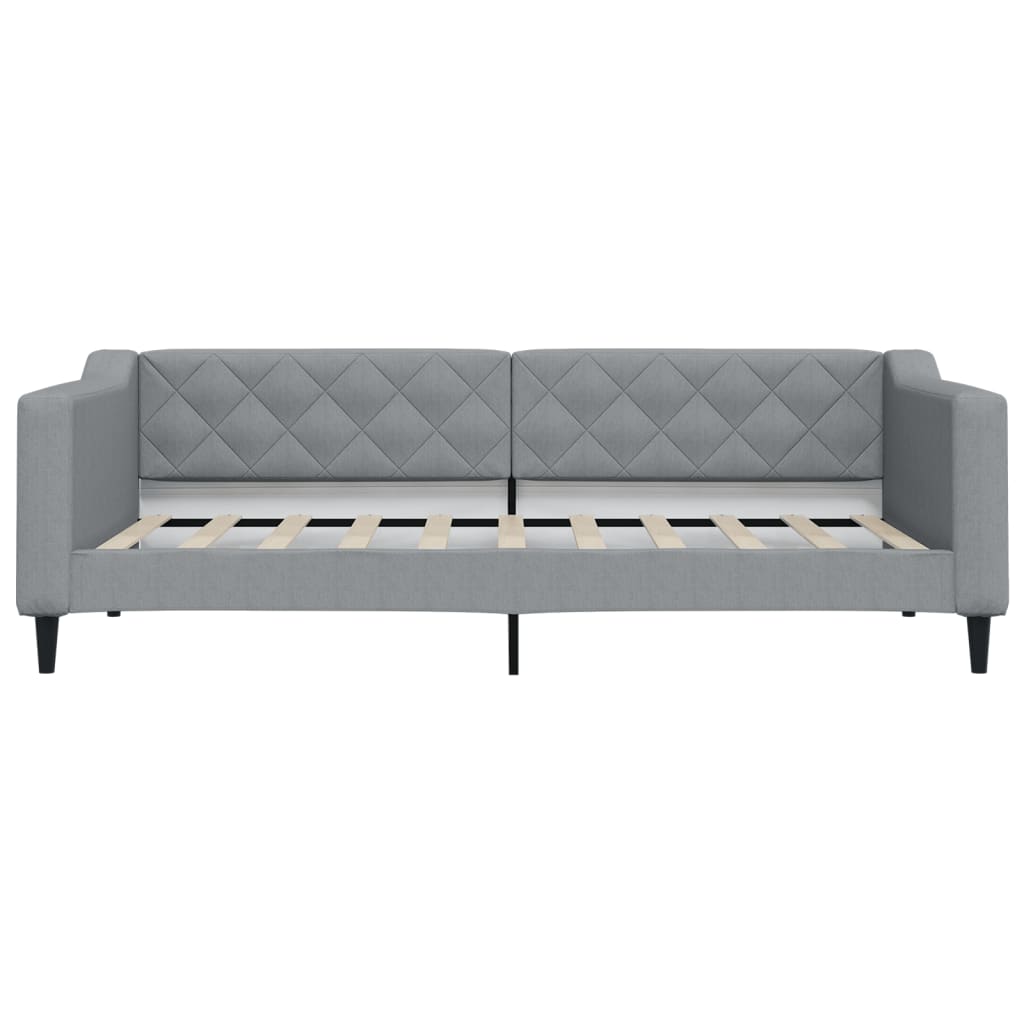 Divano Letto con Letto Estraibile Grigio Chiaro 90x190 Tessuto