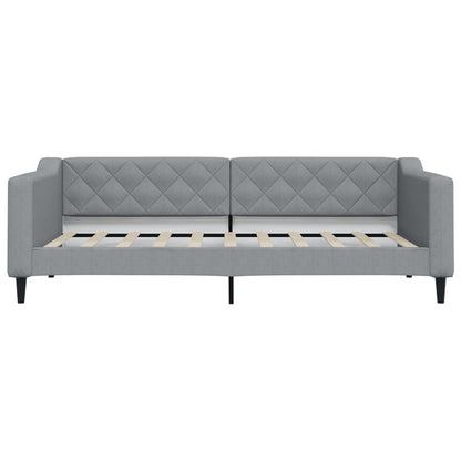 Divano Letto con Letto Estraibile Grigio Chiaro 90x190 Tessuto