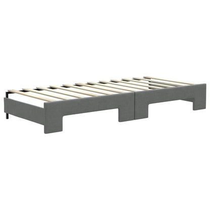 Divano Letto Estraibile Materassi Grigio Scuro 80x200cm Tessuto