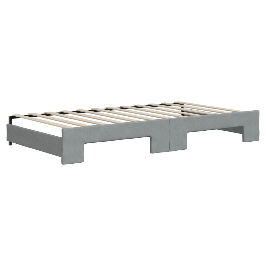 Divano Letto Estraibile Materassi Grigio Chiaro 100x200 Tessuto