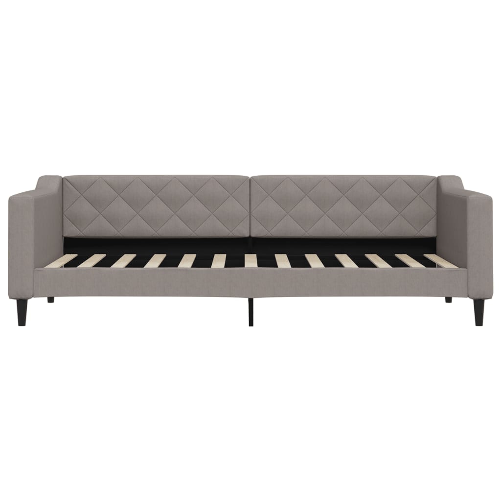 Divano Letto Estraibile con Cassetti Tortora 80x200 cm Tessuto