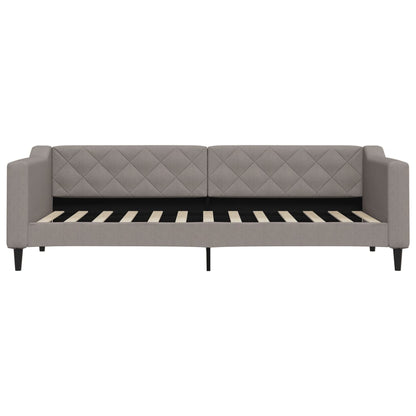 Divano Letto Estraibile con Cassetti Tortora 80x200 cm Tessuto
