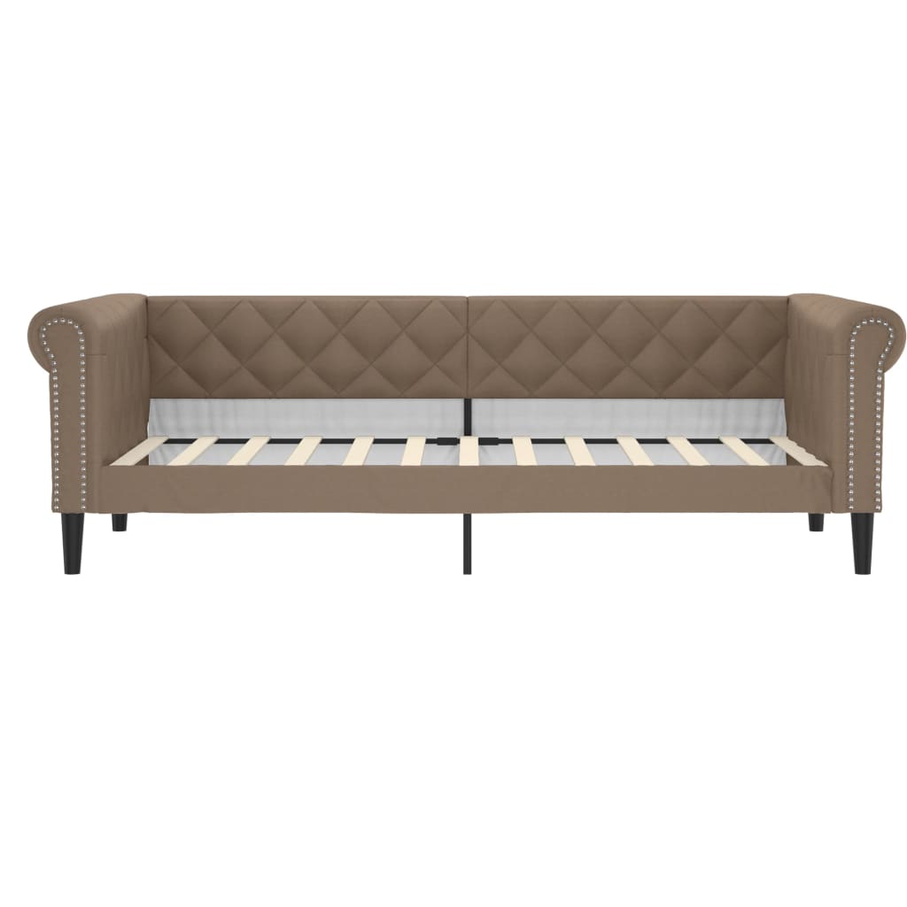 Divano Letto con Materasso Cappuccino 90x200 cm in Similpelle