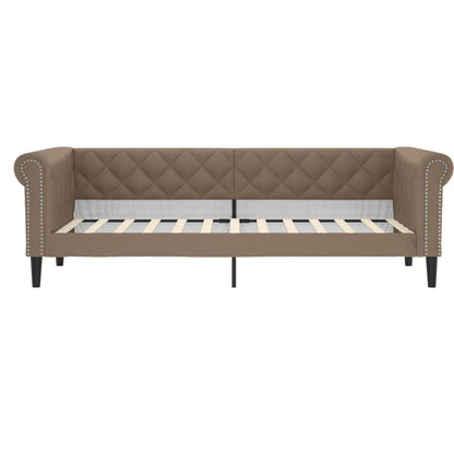 Divano Letto con Materasso Cappuccino 90x200 cm in Similpelle