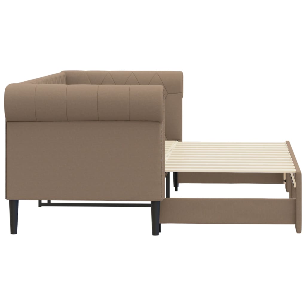 Divano Letto Estraibile Cappuccino 90x200 cm in Similpelle