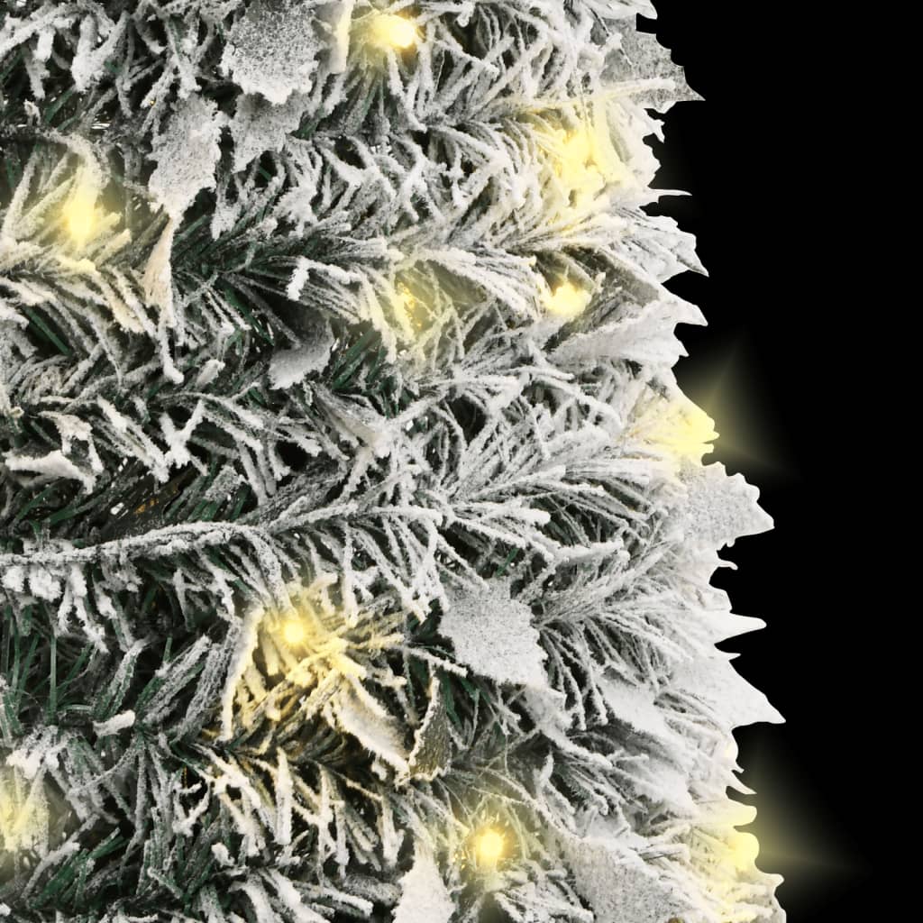 Albero di Natale Artificiale Pop-up Neve Fioccata 150 LED 180cm
