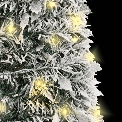 Albero di Natale Artificiale Pop-up Neve Fioccata 150 LED 180cm