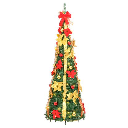 Albero di Natale Artificiale Pop-up con 100 LED Verde 150 cm