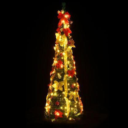 Albero di Natale Artificiale Pop-up con 200 LED Verde 210 cm