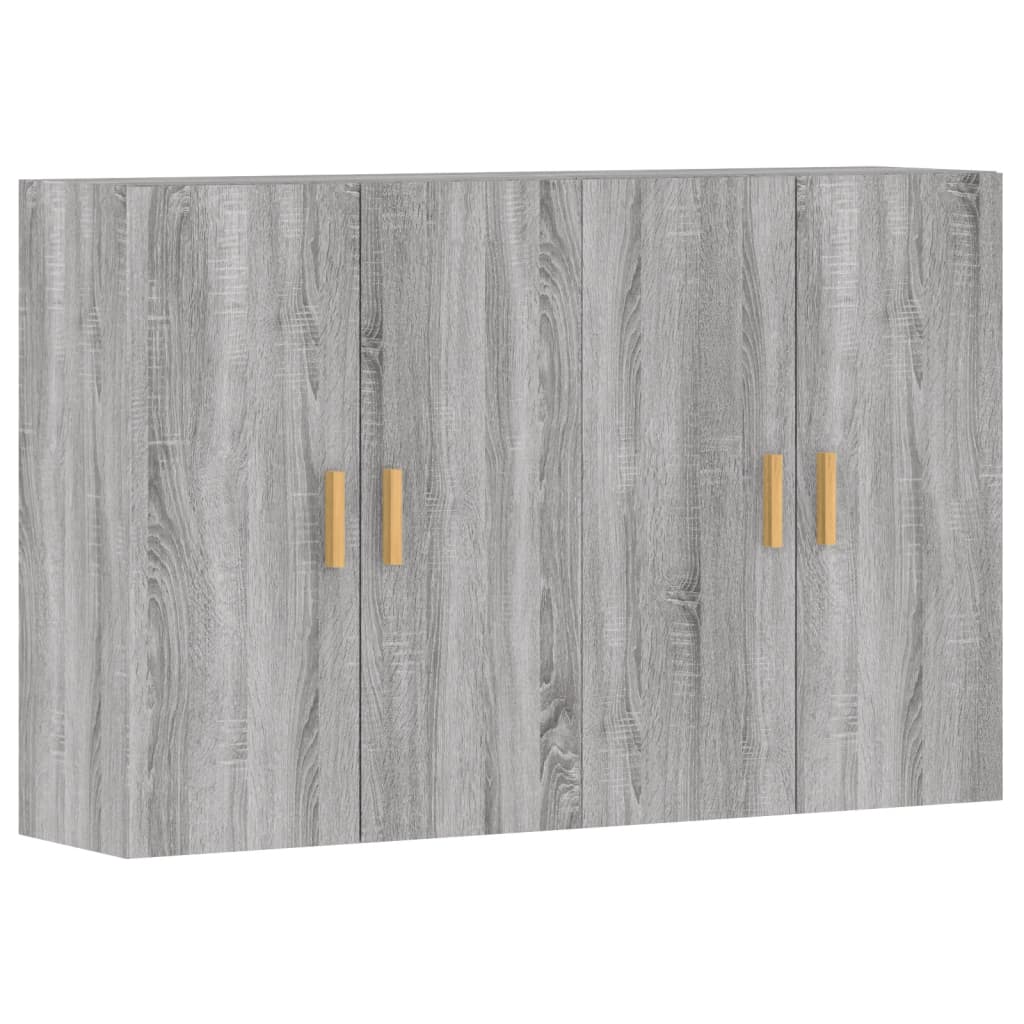 Armadietti a Parete 2 pz Grigio Sonoma in Legno Multistrato