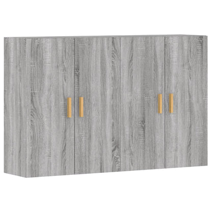 Armadietti a Parete 2 pz Grigio Sonoma in Legno Multistrato