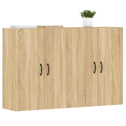 Armadietti a Parete 2 pz Rovere Sonoma in Legno Multistrato