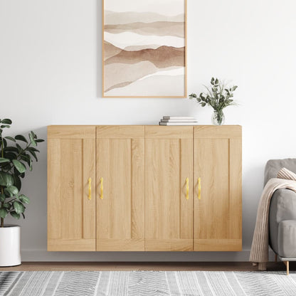 Armadietti a Parete 2 pz Rovere Sonoma in Legno Multistrato
