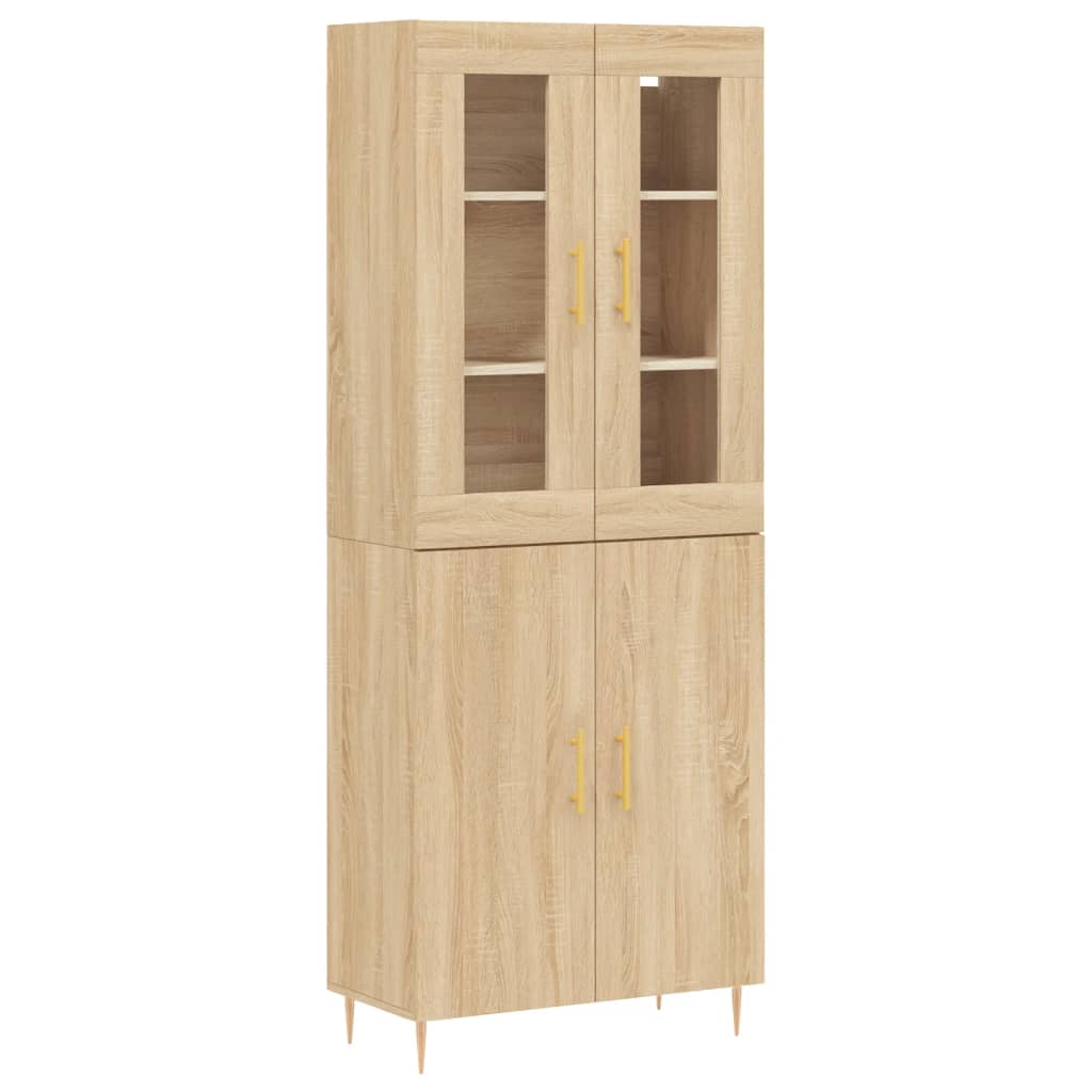 Credenza Rovere Sonoma 69,5x34x180 cm in Legno Multistrato