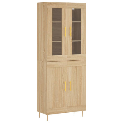 Credenza Rovere Sonoma 69,5x34x180 cm in Legno Multistrato