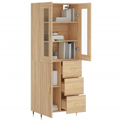 Credenza Rovere Sonoma 69,5x34x180 cm in Legno Multistrato