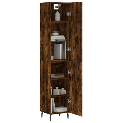 Credenza Rovere Fumo 34,5x34x180 cm in Legno Multistrato