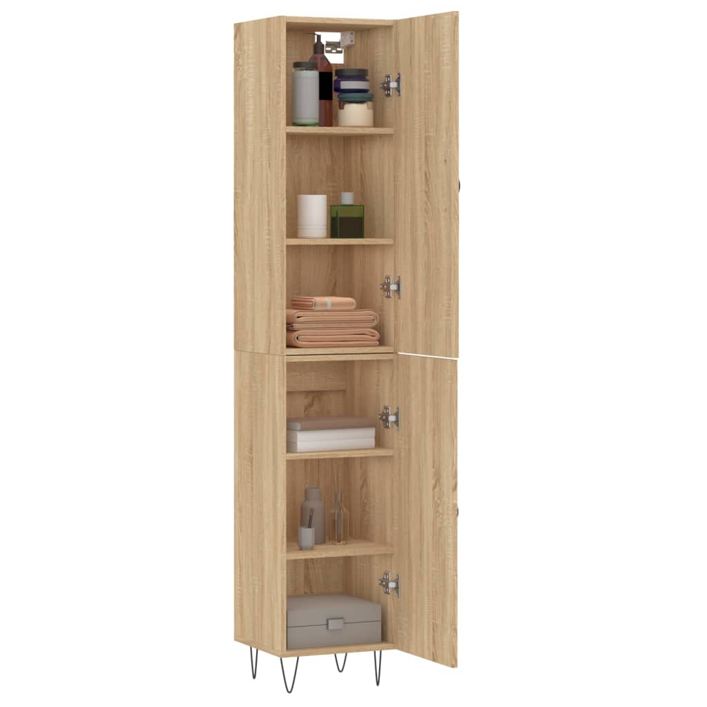 Credenza Rovere Sonoma 34,5x34x180 cm in Legno Multistrato